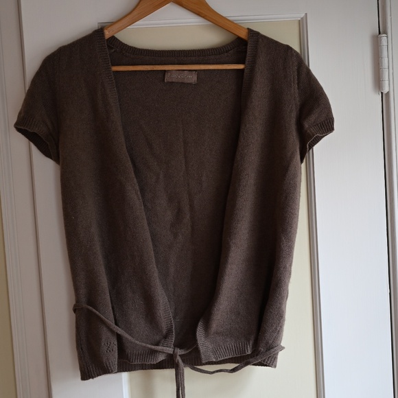 Zadig & Voltaire Sweaters - Zadig & Voltaire "almost vintage" brown cashmere wrap sweater